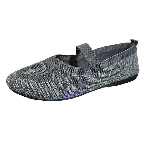 Sngxgn Women's Flats Shoes Ballet Flats Dress Shoes for Women Comfortable Slip on Shoes(Grey,41)