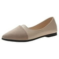 thumbnail image 1 of Sngxgn Women's Slip on Shoes Comfortable Flats Shoes Dress Shoes Work Casual Flats(Khaki,36), 1 of 3