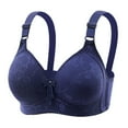 thumbnail image 1 of Sngxgn Women's Smoothing Wireless Lightly Lined Convertible Comfort Bra(Dark Blue,40), 1 of 2