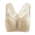 thumbnail image 1 of Sngxgn Women's Smoothing with Seamless Stretch Wireless Lightly Comfort Bra(Beige,XL), 1 of 3