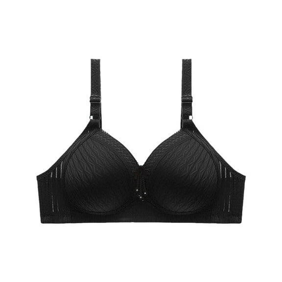 Sngxgn Women's Smoothing with Seamless Stretch Wireless Lightly Lined Comfort Bra(Black,42/95)