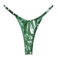 thumbnail image 1 of Sngxgn Women's Solid Full Coverage Bikini Bottom Swimsuit(Green,L), 1 of 3