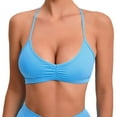 thumbnail image 1 of Sngxgn Women's Strappy Sports Bra Yoga Tops for Workout Fitness(Sky Blue,M), 1 of 5