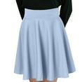 thumbnail image 1 of Sngxgn Women's Summer Solid Split Hem Mini Skirt(BU2,L), 1 of 5