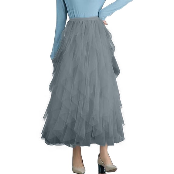 Sngxgn Women's Summer Solid Split Hem Mini Skirt(Blue,One Size)