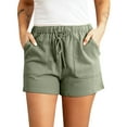 thumbnail image 1 of Sngxgn Women's Sweat Shorts with Pockets Cotton Drawstring Summer Workout Casual Lounge Shorts(Green,XXXL), 1 of 2