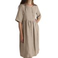 thumbnail image 1 of Sngxgn Women's Sweettheart Neckline Long Sleeve Dress Side Slit Stretch Flare Mini Dress(Khaki,S), 1 of 5