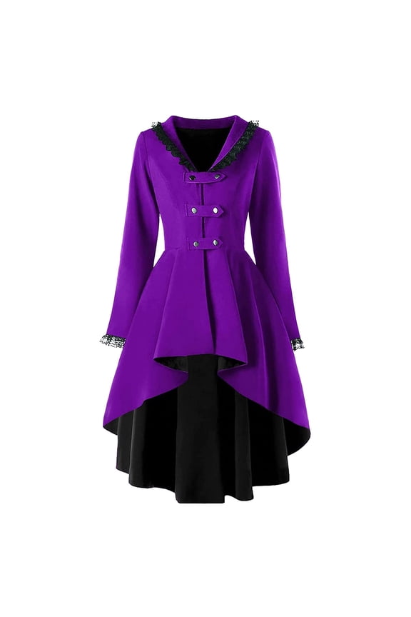 Women's Sweettheart Neckline Long Sleeve Dress Side Slit Stretch Flare Mini Dress(Purple,L)