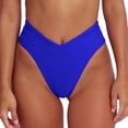 thumbnail image 1 of Sngxgn Women's Swim Bottom High Waist Retro Basic Full Coverage Bikini Tankini Swimsuit Briefs(Blue,S), 1 of 7