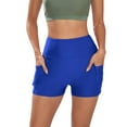 thumbnail image 1 of Sngxgn Women's Swim Shorts High Waisted Bathing Suit Bottoms Swimsuit Tankini Shorts with Liner(Blue,XXL), 1 of 5