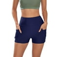 thumbnail image 1 of Sngxgn Women's Swim Shorts High Waisted Bathing Suit Bottoms Swimsuit Tankini Shorts with Liner(Navy,XL), 1 of 5