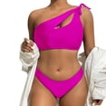 thumbnail image 1 of Sngxgn Women's Swimsuit Bathing Suit V Neck Ruffled Swimwear Adjustable Straps(Purple,S), 1 of 9