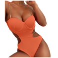 thumbnail image 1 of Sngxgn Women's Swimsuit Plunge Neckline Cutout Criss Cross Bathing Suit(A,S), 1 of 8
