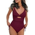 thumbnail image 1 of Sngxgn Women's Swimsuit Tummy Control V Neck Bathing Suits(,XXL), 1 of 6