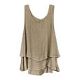 thumbnail image 1 of Sngxgn Women's Tummy Control Shapewear Tank Tops Seamless Square Neck Tops Body Camisole(Khaki,XL), 1 of 3