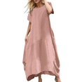 thumbnail image 1 of Sngxgn Women's Turtleneck Sweater Dress Long Sleeve Ribbed Knit Stretch Midi Bodycon Dresses(Pink,XXL), 1 of 5