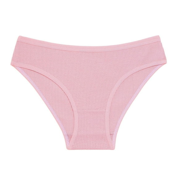Sngxgn Women's Underwear Cotton Panties Lace Brief(Pink,XL)