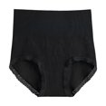 thumbnail image 1 of Sngxgn Women's Underwear High Waisted Cotton Briefs Stretch Panties Soft Full Coverage Underpants(Black,One Size), 1 of 4