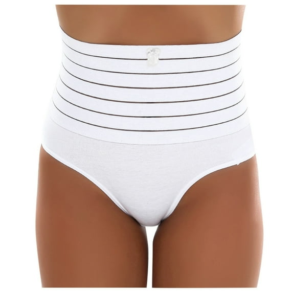 Sngxgn Women's Underwear High Waisted Ladies Cotton Panties Soft Full Coverage Briefs(White,XXL)