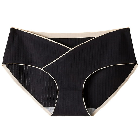 Sngxgn Women's Underwear Silky Soft Seamless Full Coverage Brief Panties(Black,L)