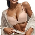 thumbnail image 1 of Sngxgn Women's Underwire Bra, Convertible Underwire T-shirt Bra(Beige,34), 1 of 6