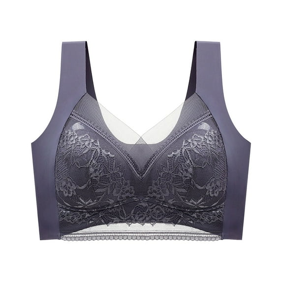 Sngxgn Women's Underwire Bra, Convertible Underwire T-shirt Bra(Grey,XXXXL)