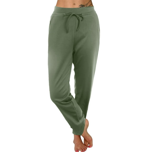 Sngxgn Women's Wide Leg Lounge Pants with Pockets Lightweight High Waisted Adjustable Tie Knot Loose Trousers(Green,XXXL)