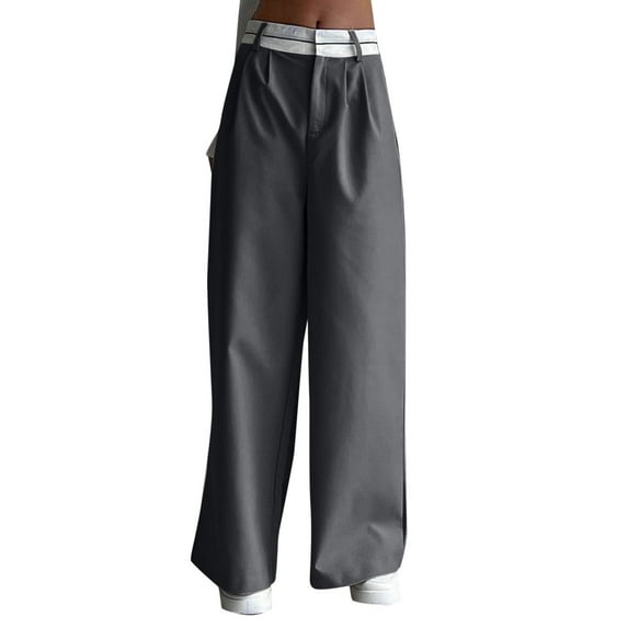 Sngxgn Women's Wide Leg Pant Comfy Loose Sweatpants High Waist Lounge Casual Pant Workout Joggers Pant(Grey,XL)