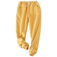 thumbnail image 1 of Sngxgn Women's Wide Leg Pants High Elastic Waisted in The Back Business Work Trousers Long Straight Suit Pants(Yellow,XXL), 1 of 5
