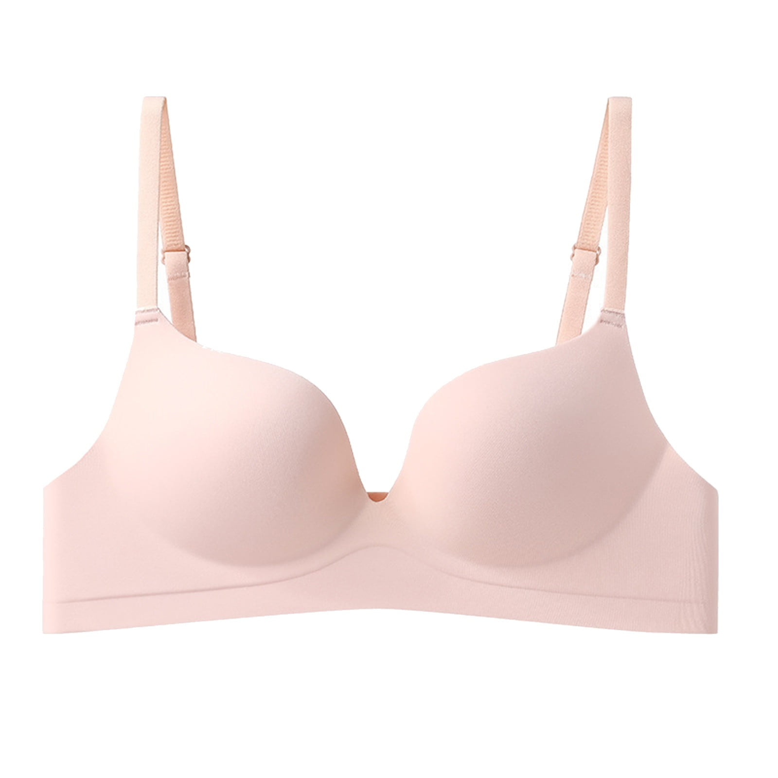 HBselect Womens Wireless Bra Womens One Smooth U Underwire Bra Black XXL