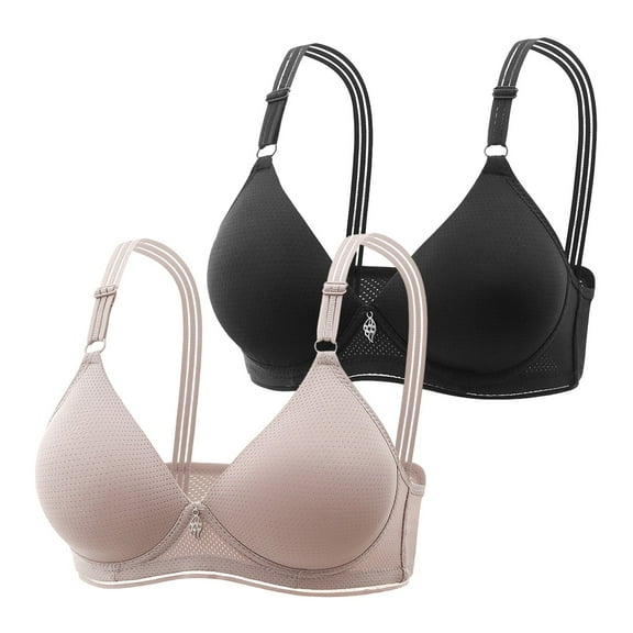 Sngxgn Women's Wireless Full-Coverage Bra with Everyday Comfort(BK3,38)