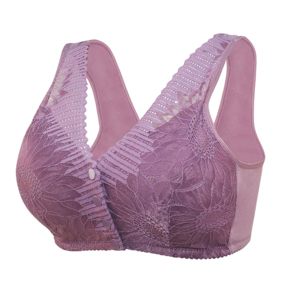 Sngxgn Women's Wireless Full-Coverage Bra with Everyday Comfort(Grey,42)