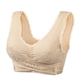 thumbnail image 1 of Sngxgn Women's Wireless Seamless Full-Coverage Convertible T-Shirt Bra(Beige,XXXL), 1 of 5