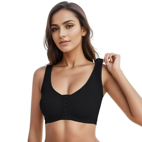 Sngxgn Women’s Wireless Sports Bra, Moisture-wicking Compression Support Bra(Black,XXXXL)