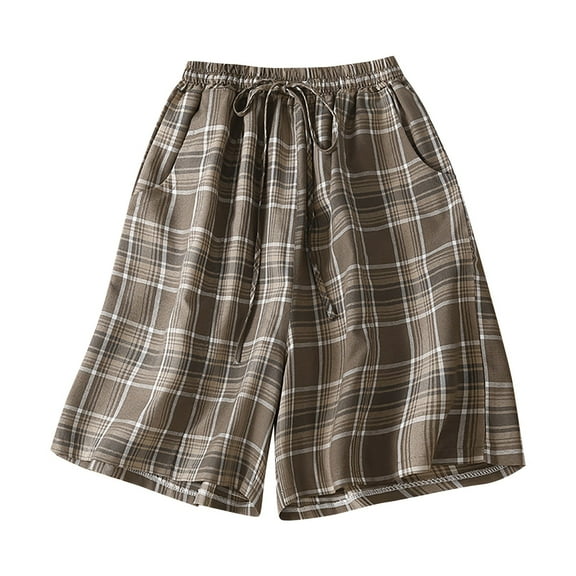 Sngxgn Women's Workout Running Shorts Spandex High Waisted Shorts with Liner Pockets(Khaki,XXL)