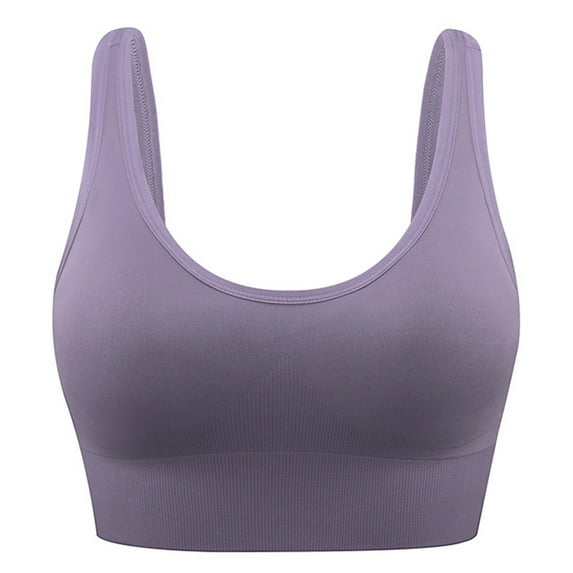 Sngxgn Women's Zip Front Bra Sports Medium High Impact Support Strappy Back Workout Bra Tops Yoga Sports(Purple,S)