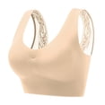 thumbnail image 1 of Sngxgn Womens Adjustable Strap Sports Bra Wireless Padded Bra Yoga Workout Crop Top(Beige,M), 1 of 4