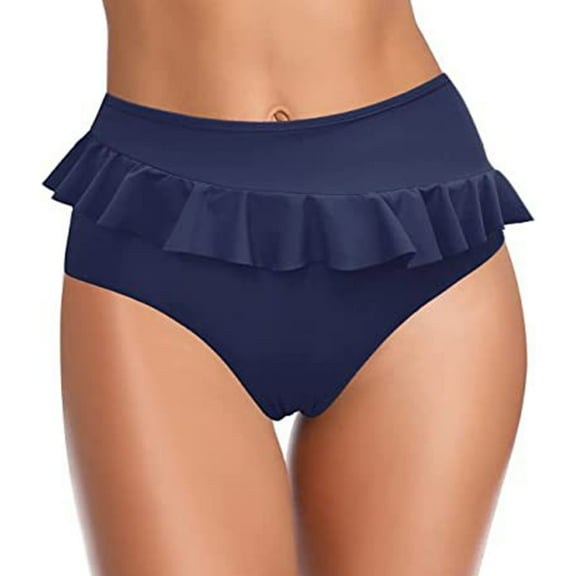 Sngxgn Womens Bikini Bottom Low Waisted Bathing Swimsuit Bottoms Swim Briefs(Navy,XL)