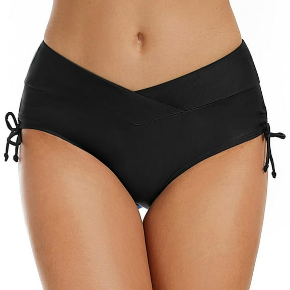 Sngxgn Womens Bikini Bottoms Swim Bottoms Swimsuit Swim Briefs(Black,M)
