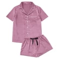 thumbnail image 1 of Sngxgn Womens Button up Pajamas Set Short Sleeve Sleepwear Soft Pj Lounge Sets(,XL), 1 of 3