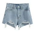 thumbnail image 1 of Sngxgn Womens Casual Comfy Shorts Summer with Pockets Wide Leg Cotton Short(Light Blue,XXL), 1 of 5
