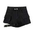 thumbnail image 1 of Sngxgn Womens Casual High Waist Cargo Shorts with Pockets Summer Short Pants(Black,M), 1 of 6