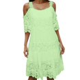 thumbnail image 1 of Sngxgn Womens Casual Long Dress Short/Long Sleeve Summer Loose Maxi Dresses(Green,M), 1 of 5
