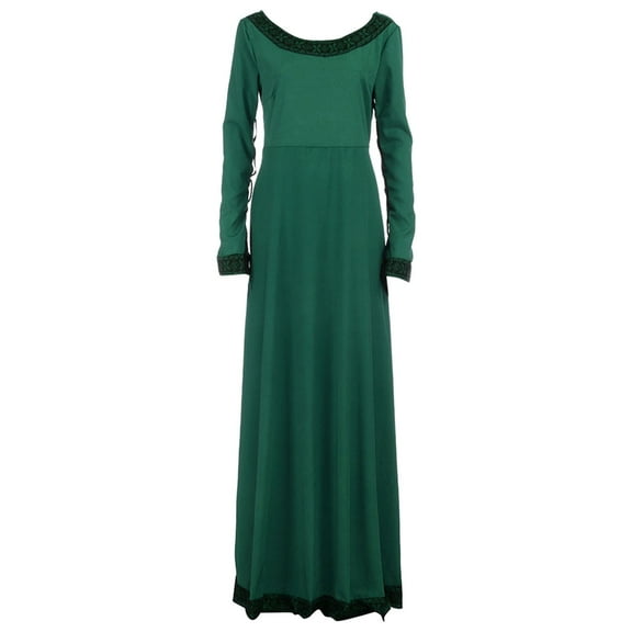 Sngxgn Womens Casual Long Dress Short/Long Sleeve Summer Loose Maxi Dresses(Green,XL)