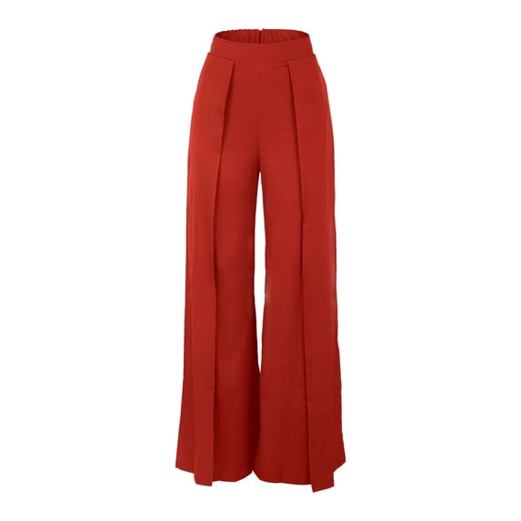 Sngxgn Womens Casual Pants Straight Solid Elastic Pants Long Drawstring Women Waist Casual Pants Pants(RD1,M)