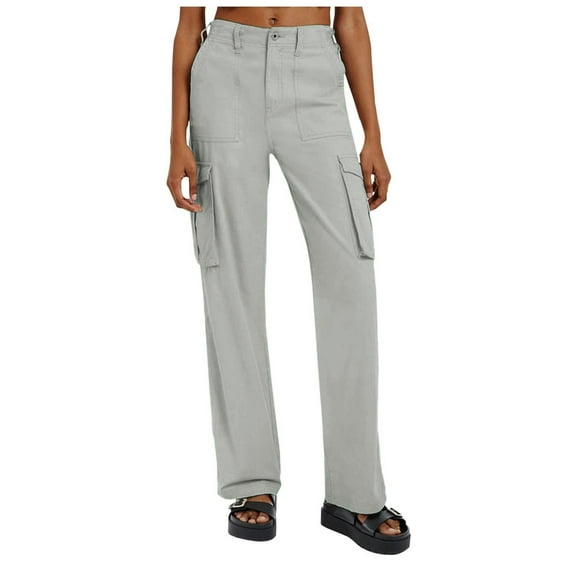 Sngxgn Womens Casual Wide Leg Yoga High Waist Capri Pants Loose Soft Pockets Sweatpants(Grey,XXXXL)