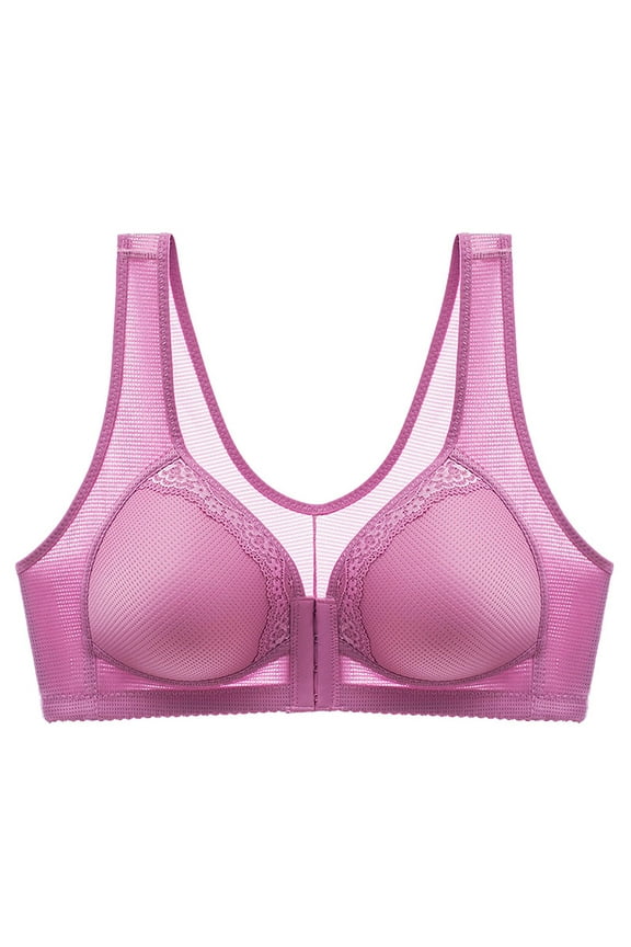 Womens Comfort T-Shirt Bra, Underwire Bra, Full Coverage Bras for Women(Purple,42)