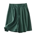 thumbnail image 1 of Sngxgn Womens Drawstring Shorts Summer Elastic Waist Casual Lightweight with Pockets(Green,L), 1 of 2