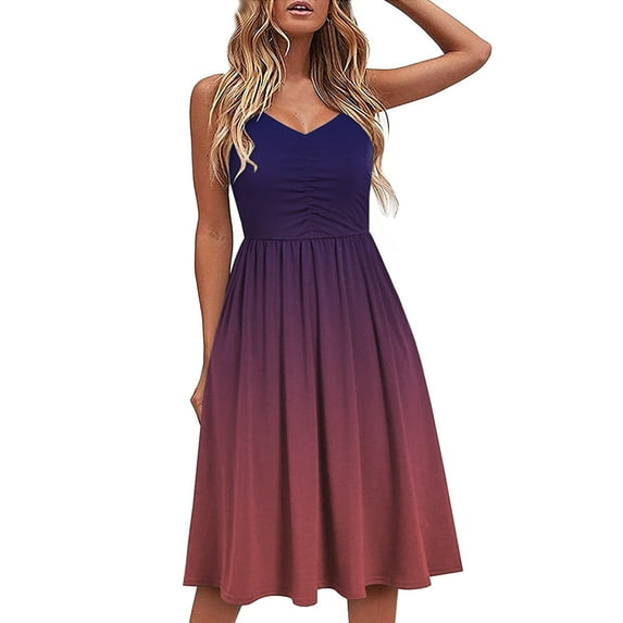 Sngxgn Womens Fall Spring Deep V Neck Ruffle Long Sleeve Print Mini Dress(Purple,XL)