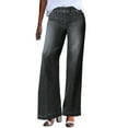 thumbnail image 1 of Sngxgn Womens Flare Jeans High Waisted Wide Leg Jean for Women Stretch Denim Pants(Black,L), 1 of 5